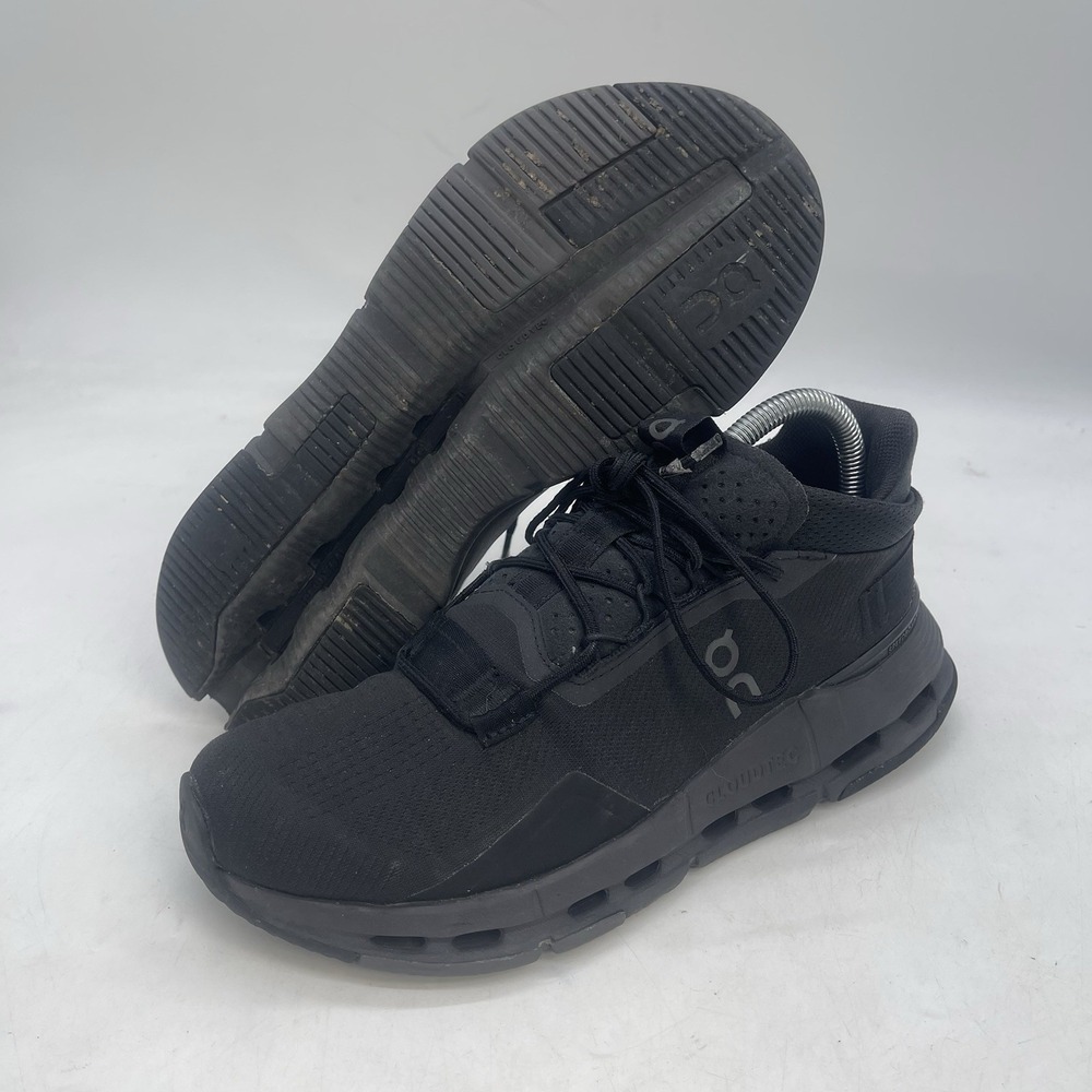 On Cloudnova 2 Shoes Womens 8.5 Running Triple Black Athletic Sneakers